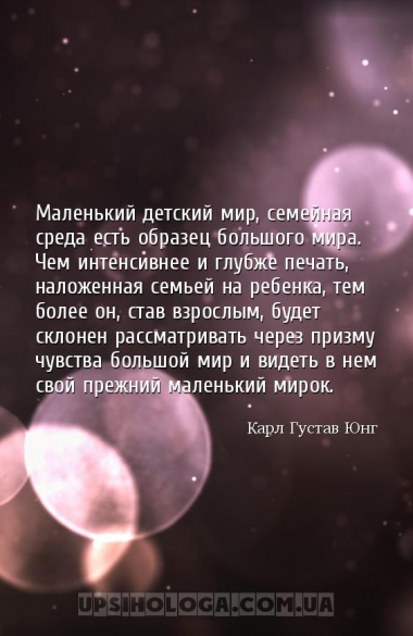 Маленький детский мир, семейная среда есть образец большого мира. Чем интен...