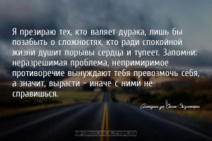Я презираю тех, кто валяет дурака, лишь бы позабыть о сложностях, кто ради ...