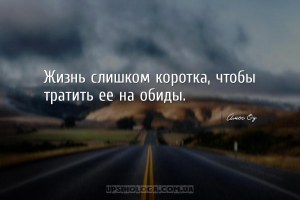 Жизнь слишком коротка, чтобы тратить ее на обиды....