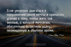 Если уверенно двигаться в направлении своей мечты и прилагать усилия к тому...