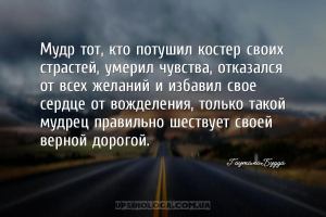 Мудр тот, кто потушил костер своих страстей, умерил чувства, отказался от в...