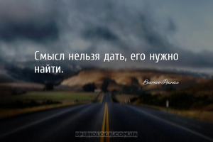 Смысл нельзя дать, его нужно найти....